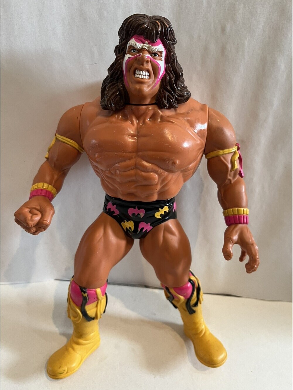 WWE WWF Vtg. Hasbro Talking Ultimate Warrior Wrestling Figure Titan 1990